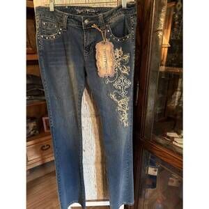 NEW TRINITY RANCH women's cross pocket jean in denim